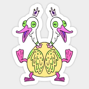 A Cavalcade of Duck (version 2) Sticker